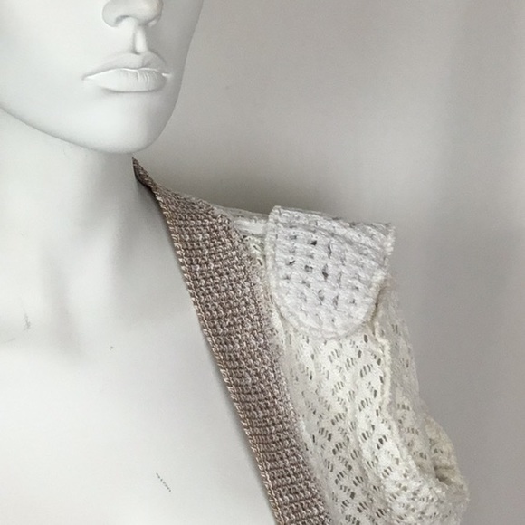 Crochet Long Sweater Fits M/L 3/4 Sleeve Sweater - Picture 5 of 5